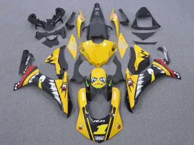 2015-2019 Yellow Red Shark Yamaha YZF 1000 R1 Motorcycle Fairings