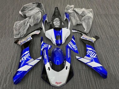2015-2019 White Blue Black Milwaukee Yamaha YZF 1000 R1 Motorcycle Fairings