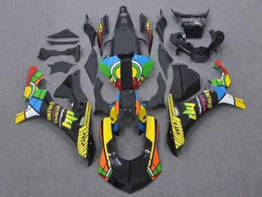 2015-2019 Black Green White Yellow Red Black Color Wheel HP Yamaha YZF 1000 R1 Motorcycle Fairings