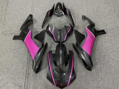 2015-2019 Faux Carbon Fiber Pink Yamaha YZF 1000 R1 Motorcycle Fairings