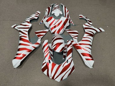 2015-2019 White Red Zebra Yamaha YZF 1000 R1 Motorcycle Fairings