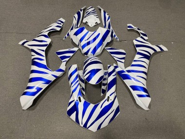 2015-2019 White Blue Zebra Yamaha YZF 1000 R1 Motorcycle Fairings