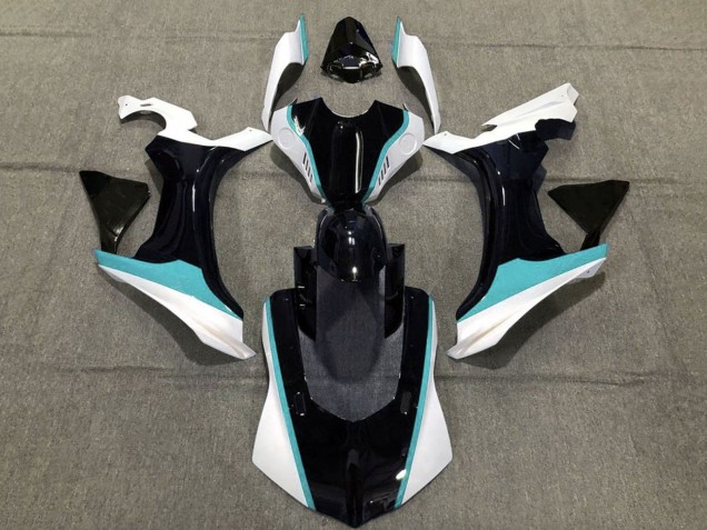 2015-2019 Black White Teal Blue Yamaha YZF 1000 R1 Motorcycle Fairings