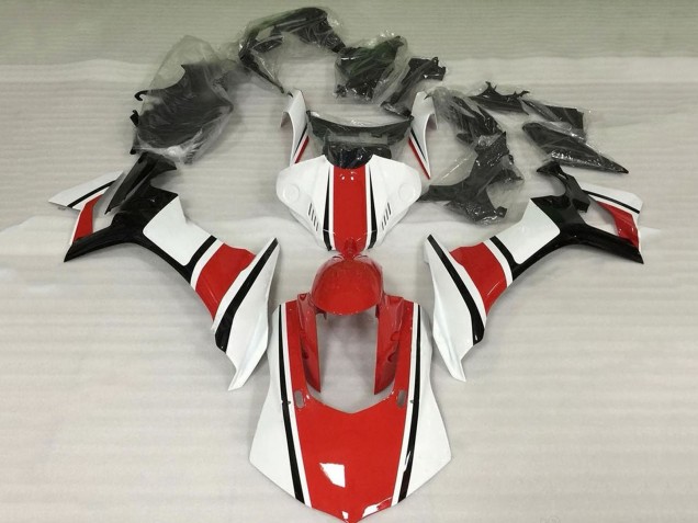 2015-2019 White Red Black Yamaha YZF 1000 R1 Motorcycle Fairing
