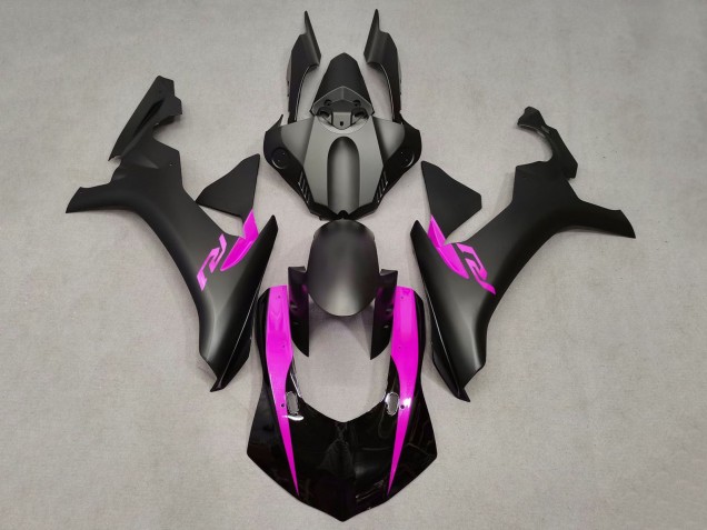 2015-2019 Matte Black Glossy Black Pink Yamaha YZF 1000 R1 Motorcycle Fairings