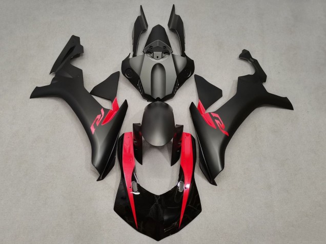 2015-2019 Matte Black Glossy Black Red Yamaha YZF 1000 R1 Motorcycle Fairings