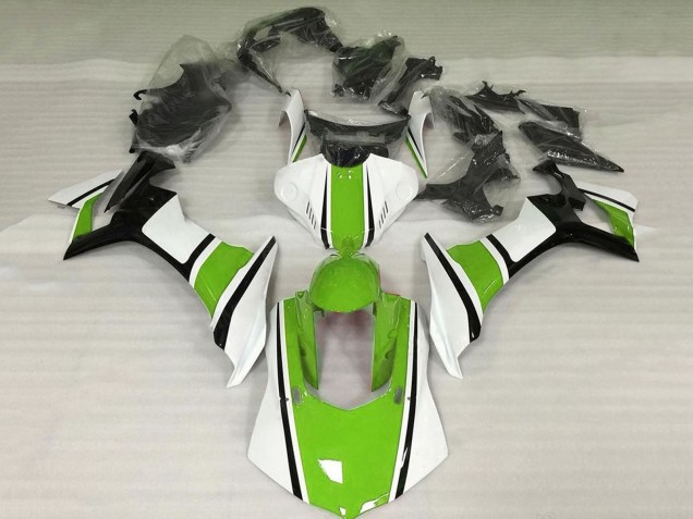2020-2025 White Green Glossy Black Yamaha YZF 1000 R1 Motorcycle Fairing