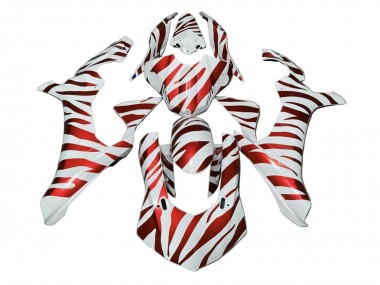 2020-2025 White Red Zebra Yamaha YZF 1000 R1 Motorcycle Fairings