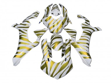 2020-2025 White Gold Zebra Yamaha YZF 1000 R1 Motorcycle Fairings