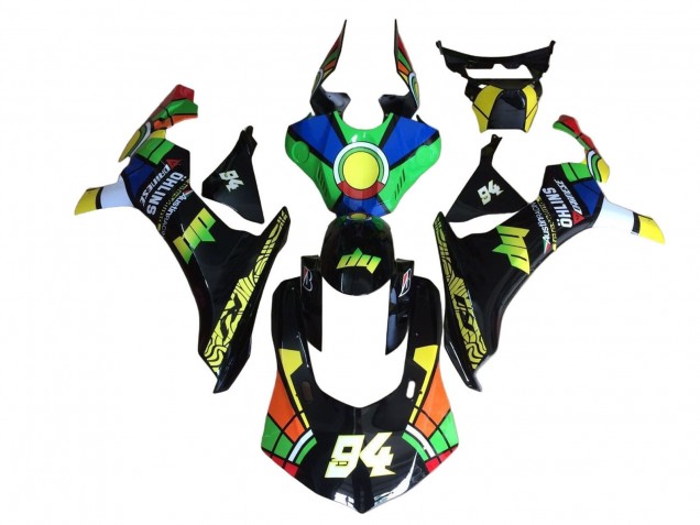 2020-2025 Blue Green Yellow Red Black Color Wheel 94 Yamaha YZF 1000 R1 Motorcycle Fairings