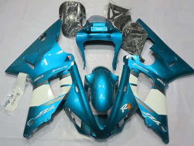 2000-2001 Blue White Silver Yamaha YZF 1000 R1 Motorcycle Fairings