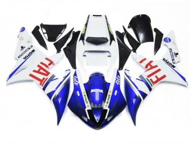 2002-2003 White Blue Red Fiat Motul Yamaha YZF 1000 R1 Motorcycle Fairings