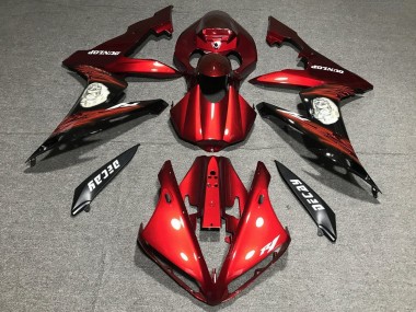 2004-2006 Red Matte Black Yamaha YZF 1000 R1 Motorcycle Fairing