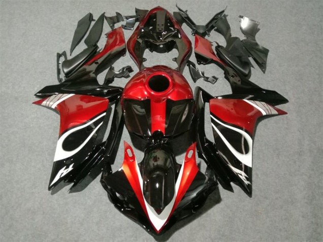 2007-2008 Red White Black Yamaha YZF 1000 R1 Motorcycle Fairings