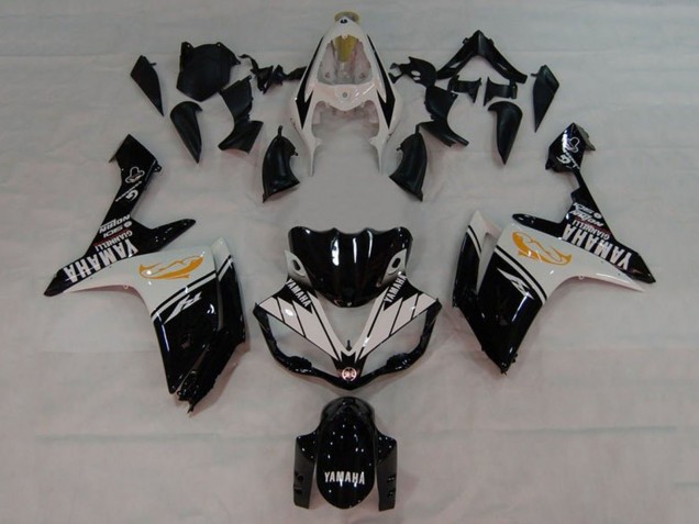 2007-2008 White Black Orange Dolphin Yamaha YZF 1000 R1 Motorcycle Fairings