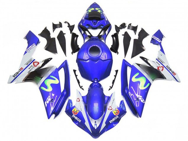 2007-2008 Blue White Green ENEOS Yamaha YZF 1000 R1 Motorcycle Fairings