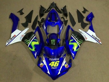 2007-2008 Blue White Black Green MoviStar Monster ENEOS Yamaha YZF 1000 R1 Motorcycle Fairings