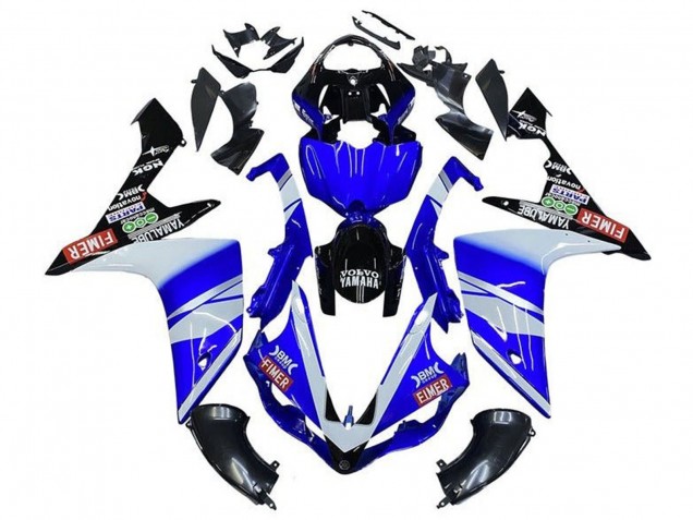 2007-2008 Blue White Black Volvo Fimer Yamalube Yamaha YZF 1000 R1 Motorcycle Fairings