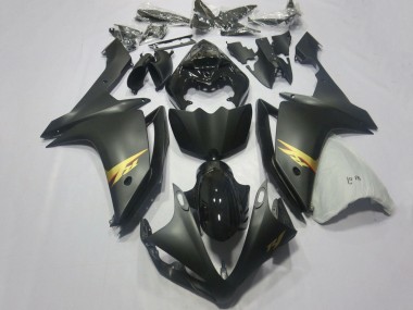 2007-2008 Glossy Black Matte Black Gold Decal Yamaha YZF 1000 R1 Motorcycle Fairings