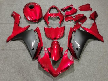2007-2008 Red Matte Black Yamaha YZF 1000 R1 Motorcycle Fairings