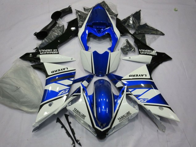 2007-2008 White Blue Black Layerd Yamaha YZF 1000 R1 Motorcycle Fairings