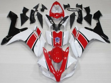 2007-2008 White Red Black Yamaha YZF 1000 R1 Motorcycle Fairings