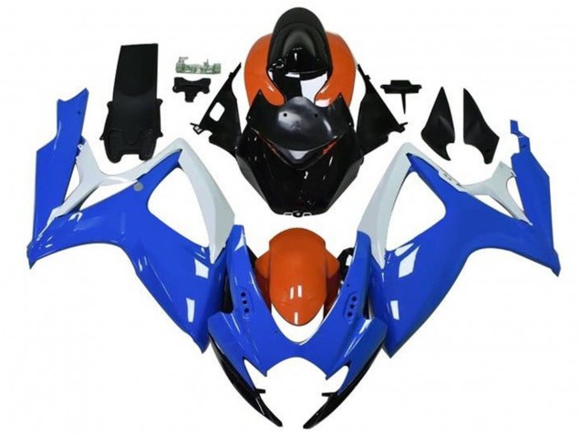 2006-2007 Orange Blue White Black Suzuki GSXR 600 / GSXR 750 Motorcycle Fairings