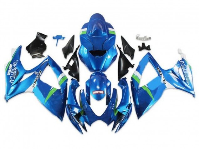 2006-2007 Blue Green White Ecstar Suzuki GSXR 600 / GSXR 750 Motorcycle Fairings