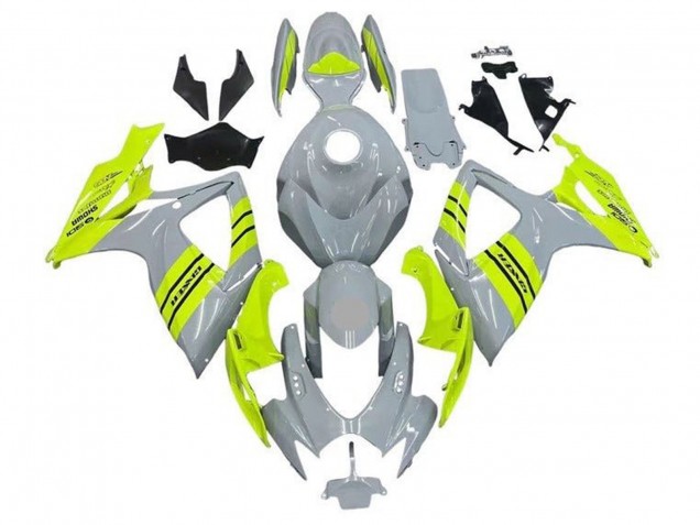 2006-2007 Grey Neon Yellow Suzuki GSXR 600 / GSXR 750 Motorcycle Fairings
