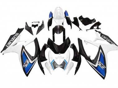 2006-2007 White Blue Matte Black Suzuki GSXR 600 / GSXR 750 Motorcycle Fairings