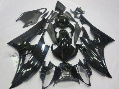 2006-2007 Glossy Black Matte Black Yamaha YZF R6 Motorcycle Fairings