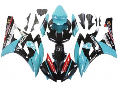 2006-2007 Light Blue Red White Back Petronas Yamaha YZF R6 Motorcycle Fairings
