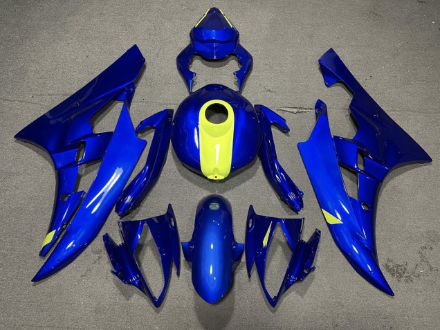 2006-2007 Blue Yellow Yamaha YZF R6 Motorcycle Fairings
