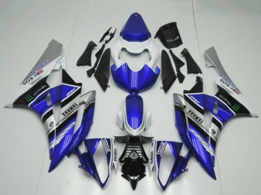 2006-2007 White Blue Silver Black ENEOS Monster Yamaha YZF R6 Motorcycle Fairings