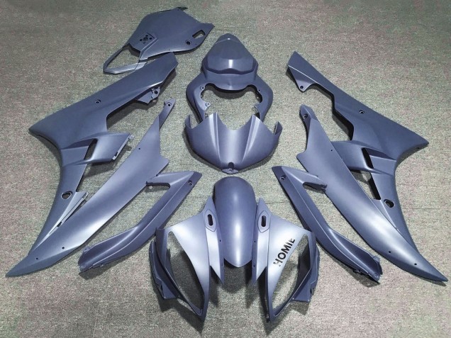 2006-2007 Matte Silver Blue Yamaha YZF R6 Motorcycle Fairings