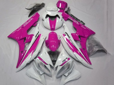 2006-2007 White Pink Yamaha YZF R6 Motorcycle Fairings