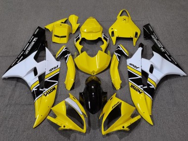 2006-2007 Yellow White Glossy Black Motul Michelin Yamaha YZF R6 Motorcycle Fairings
