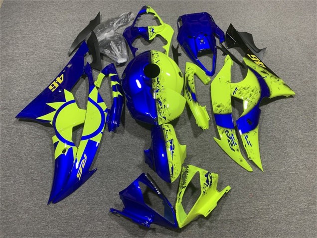 2008-2016 Blue Neon Yellow 46 Yamaha YZF R6 Motorcycle Fairings