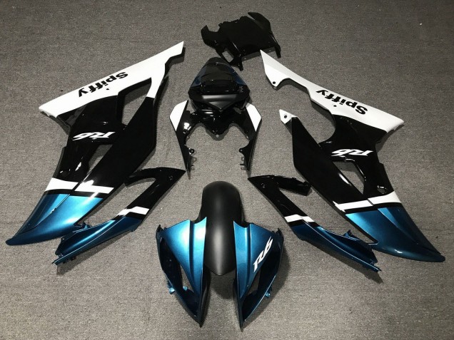 2008-2016 White Blue Black Spiffy Yamaha YZF R6 Motorcycle Fairings