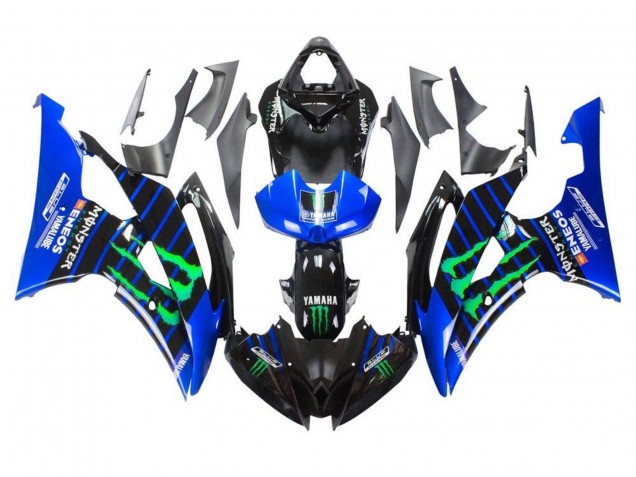 2008-2016 Blue Black Green Monster ENEOS Yamalube Yamaha YZF R6 Motorcycle Fairings