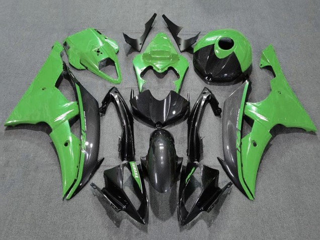 2008-2016 Green Carbon Fiber Style Yamaha YZF R6 Motorcycle Fairings