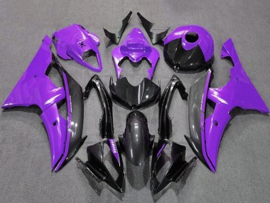 2008-2016 Purple Black Carbon Fiber Style Yamaha YZF R6 Motorcycle Fairings
