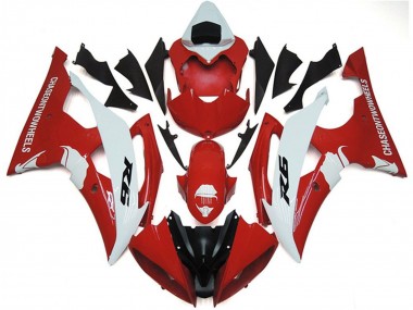 2008-2016 White Red Black Yamaha YZF R6 Motorcycle Fairings