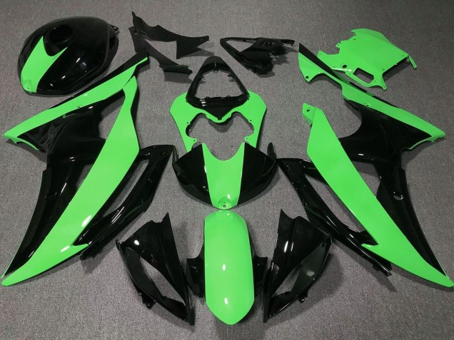2008-2016 Green Glossy Black Yamaha YZF R6 Motorcycle Fairings