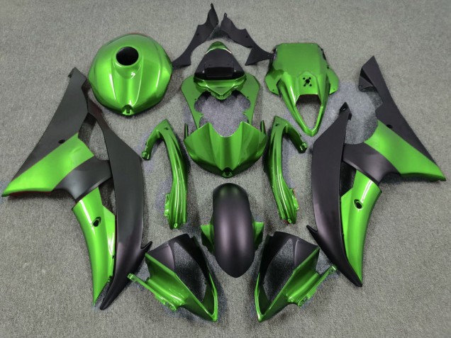 2008-2016 Green Matte Black Yamaha YZF R6 Motorcycle Fairings