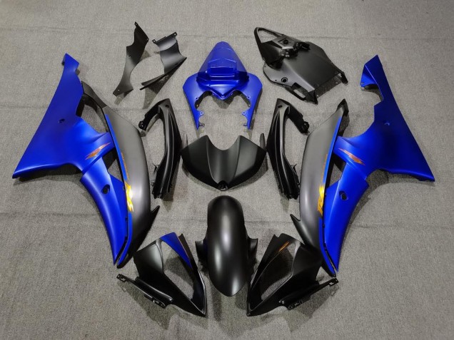 2008-2016 Blue Matte Black Yellow Decals Yamaha YZF R6 Motorcycle Fairings
