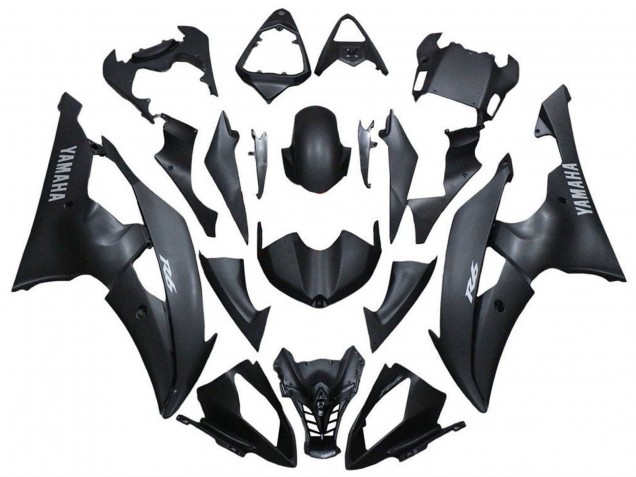 2008-2016 Matte Black Silver Decals Yamaha YZF R6 Motorcycle Fairings