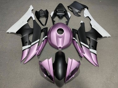 2008-2016 White Light Purple Matte Black Yamaha YZF R6 Motorcycle Fairings