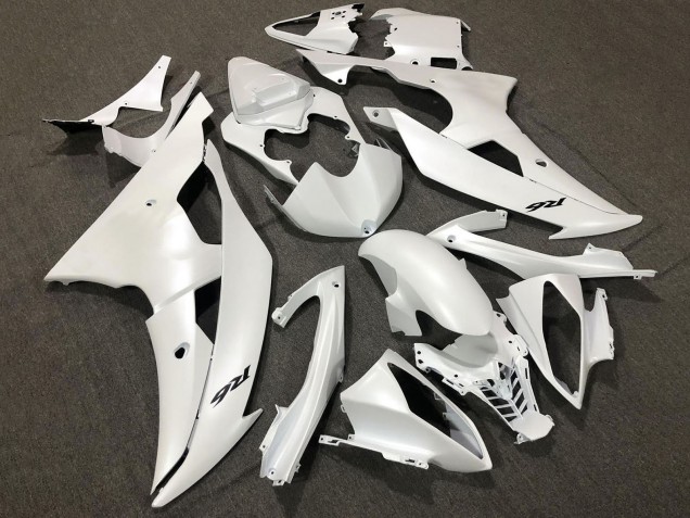 2008-2016 Pearl White Yamaha YZF R6 Motorcycle Fairings