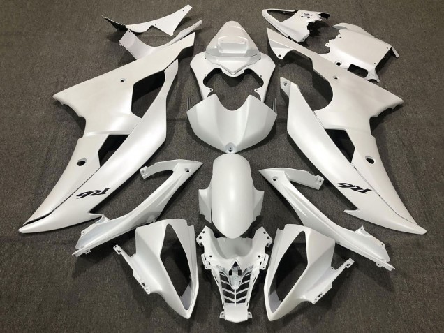 2008-2016 Pearl White Yamaha YZF R6 Motorcycle Fairings